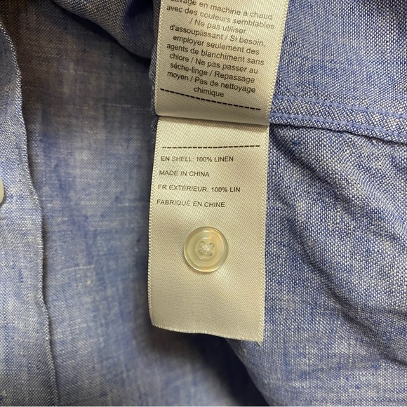 UNTUCKit Linen Valente Short Sleeve Shirt Size L - Picture 8 of 13
